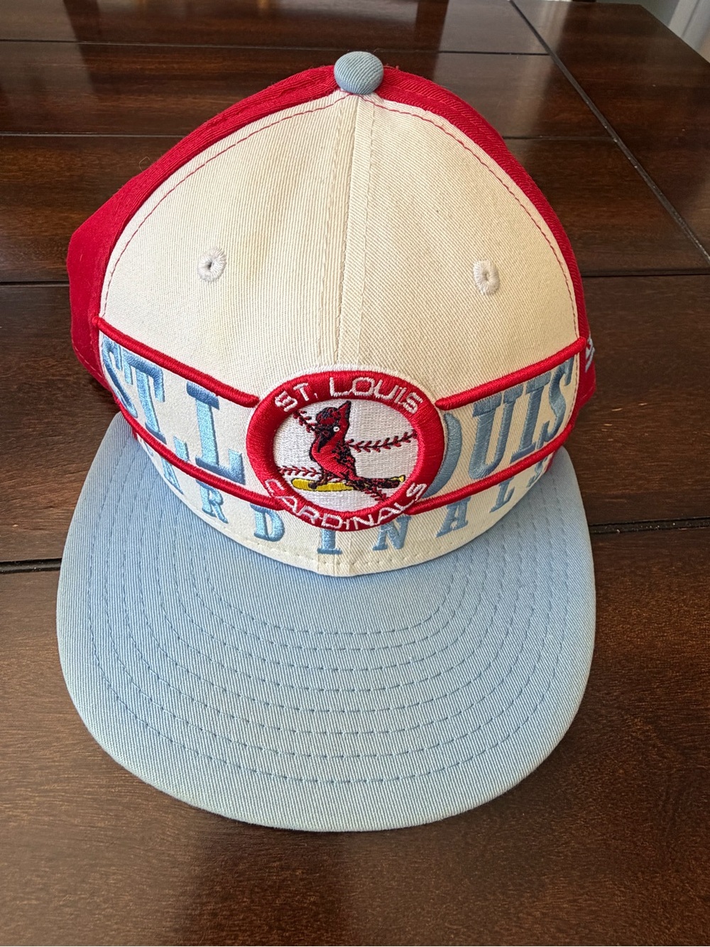 St. Louis Cardinals Vintage Snapback Hat - Red, Cream, Light Blue